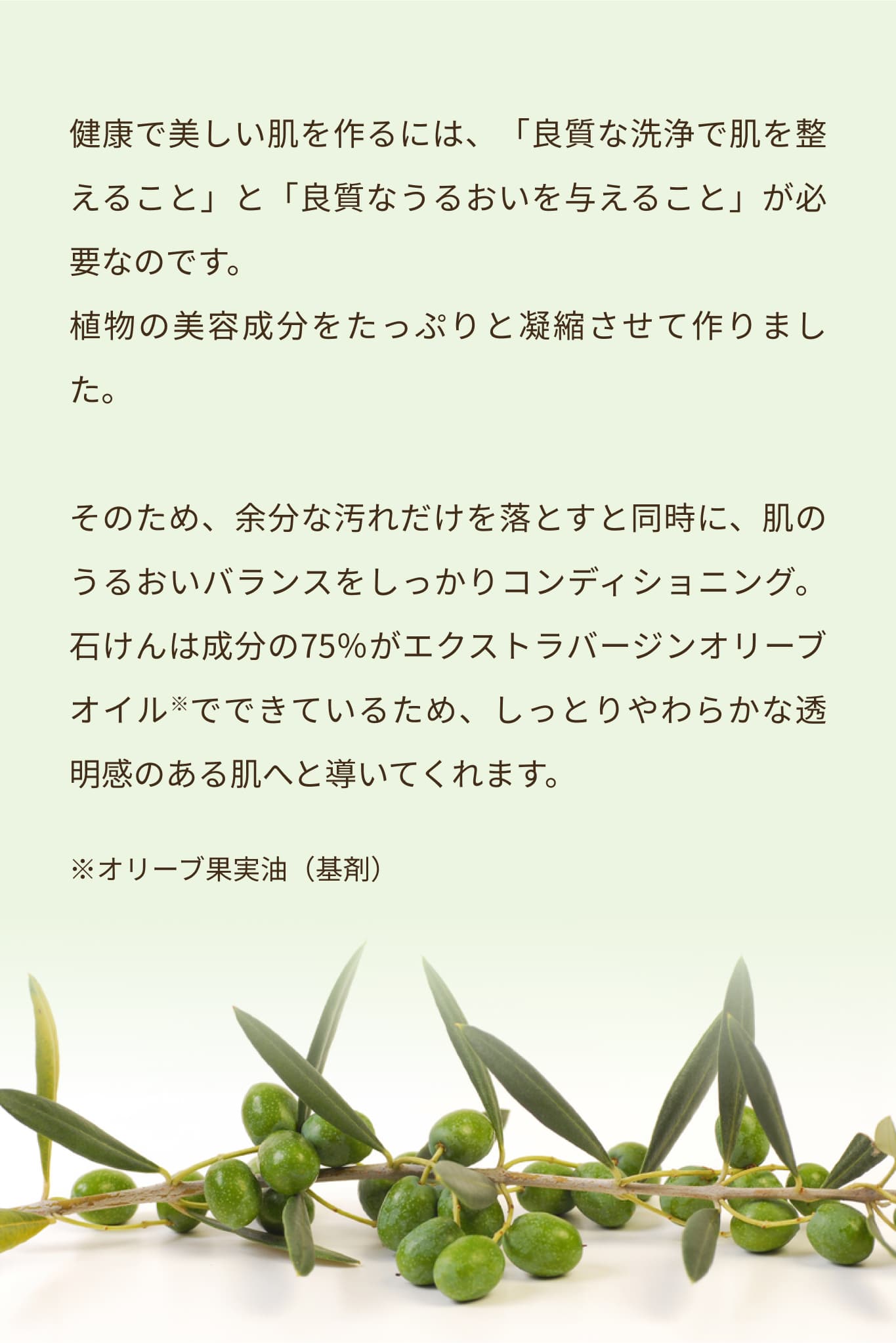 健康で美しい肌を作るには、「良質な洗浄で肌を整えること」と「良質なうるおいを与えること」が必要なのです。​